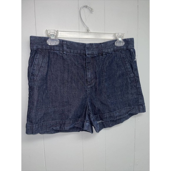 Ann Taylor Loft Cotton Blend Blue Dark Wash Shorts 26/2‎ - Picture 1 of 8